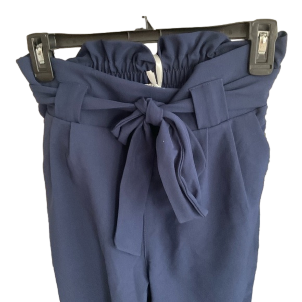 GRACE KAREN Navy Pants Bow Ankle